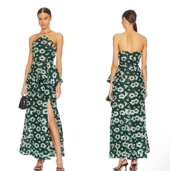 long white floral maxi dress Petal and Pup Women's Aurelia Maxi Dress